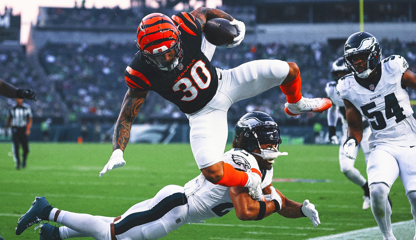 The Bengals believe Chase Brown is in the top 10 RB and will use him in 2025