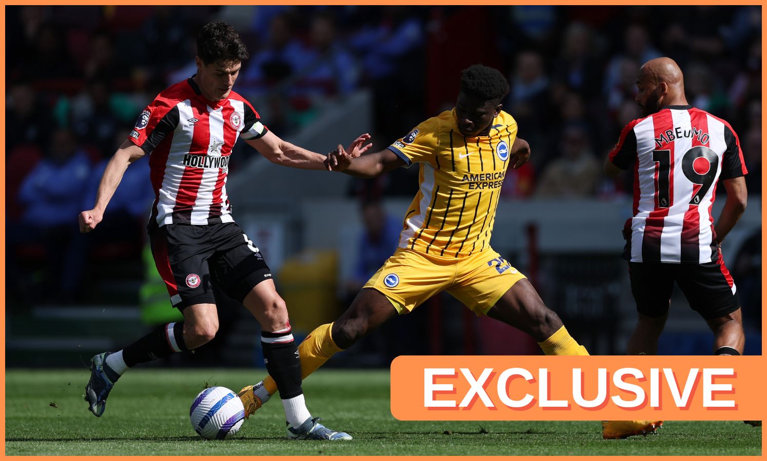 Carlos Baleba in action for Brighton vs Brentford last season