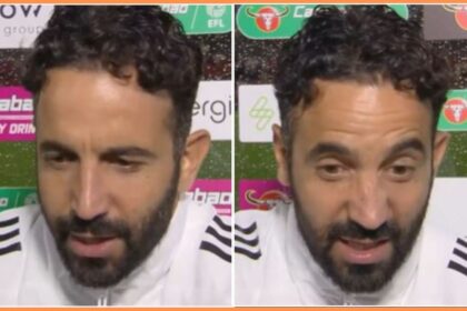 Ruben Amorim during his post-match interview
