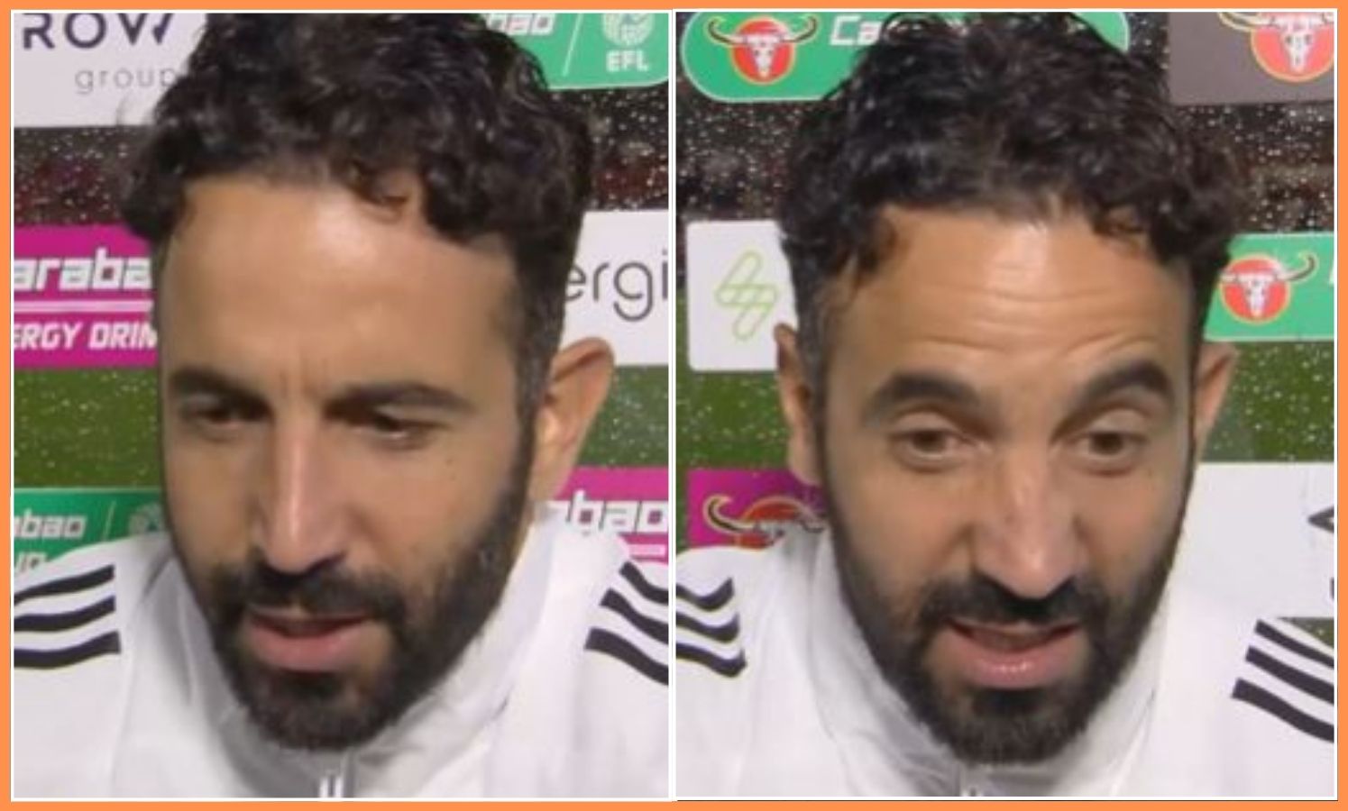 Ruben Amorim during his post-match interview