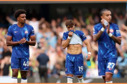 Renato Veiga reacts after Chelsea