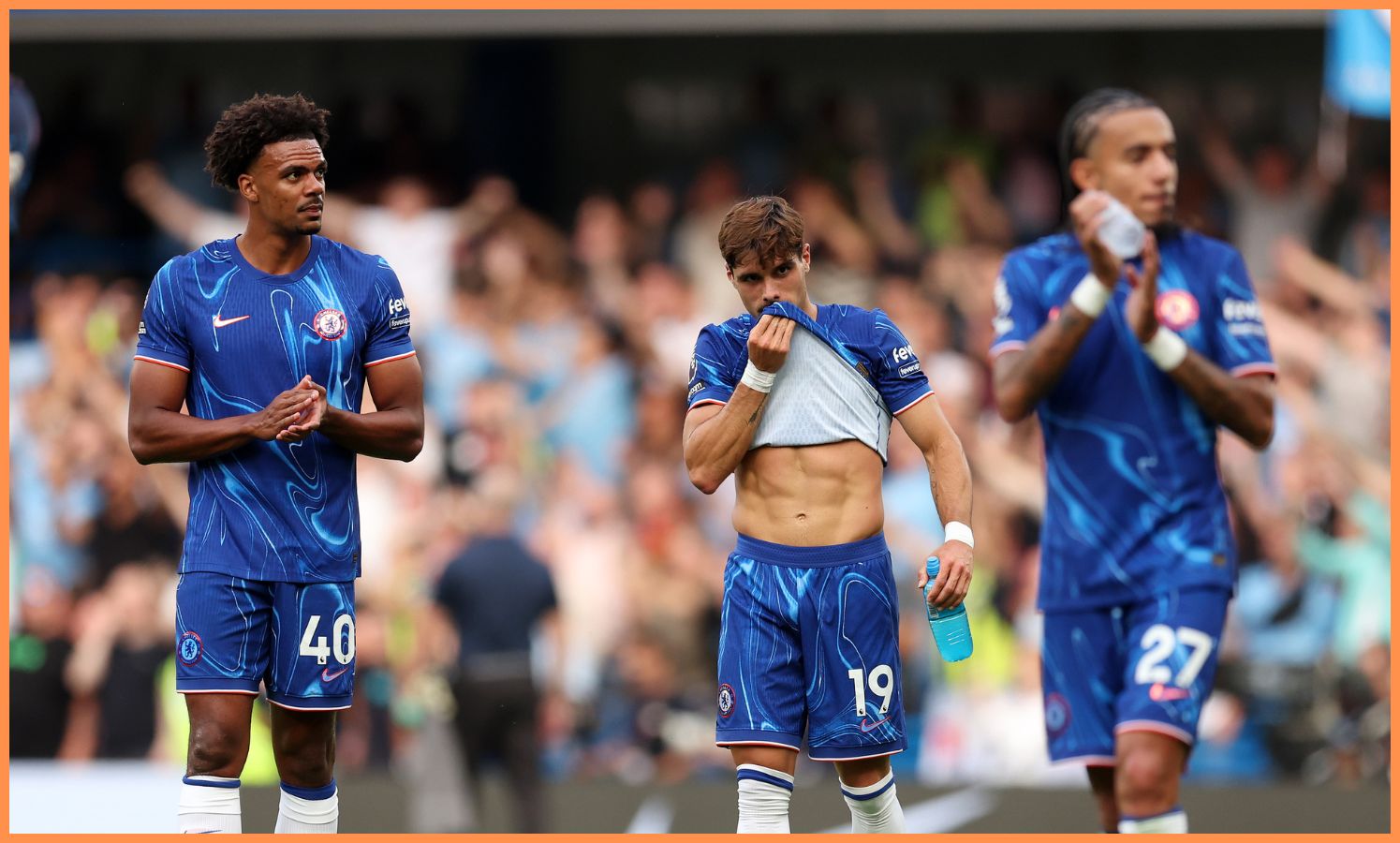 Renato Veiga reacts after Chelsea