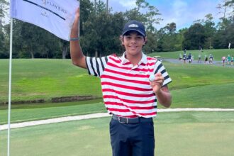 Charlie Woods makes an ace with Junior Player 2025 with TPC Sawgrass