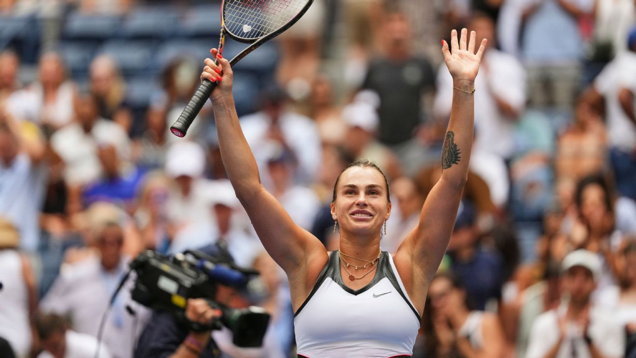 Defending champion Aryna Sabalenka wins the first round of US Open Match