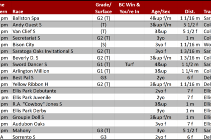 Weekend lineup: Spotlight Turf Marathon