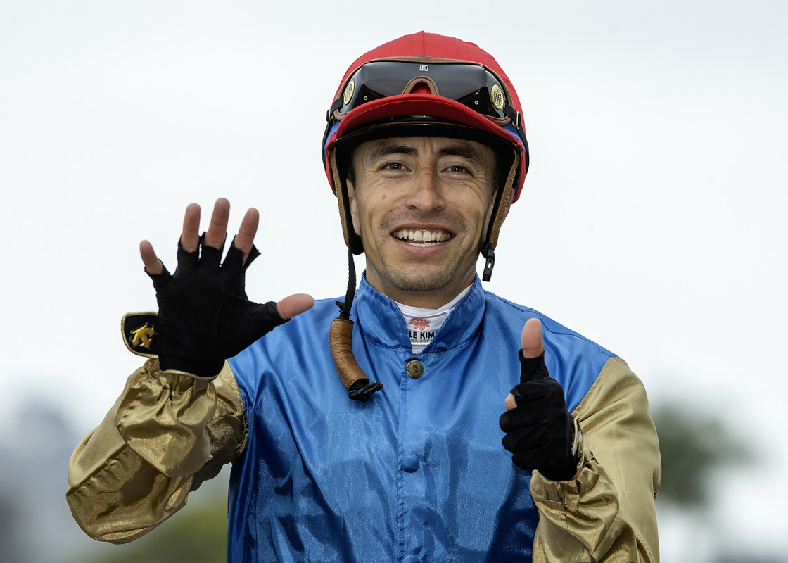 Heredia's front-running yellow ribbon score gives Juan Hernandez 6th victory on the day at Del Mar