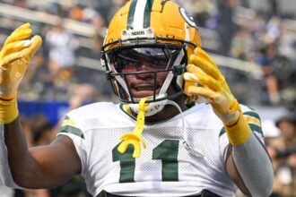 Source - Jayden Reed of the Packers, who handles sprained feet