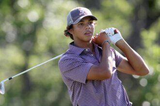 Watch: Charlie Woods will drain his second ace in the Junior Player Championship less than a year later.