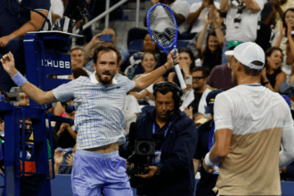 Wild Night at Us Open: Bonzi overtakes Medvedev after the photographer stepped into the court during a potential match point