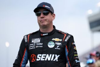 Kyle Bush is away from a massive practice crash at Iowa Speedway