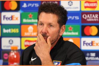 Diego Simeone during a press conference