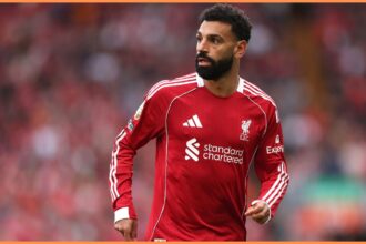 Mohamed Salah in action for Liverpool