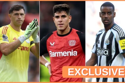 Emiliano Martinez, Piero Hincapie, and Alexander Isak