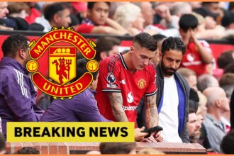 Ruben Amorim with Benjamin Sesko