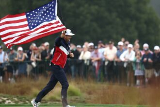 Keegan Bradley fires crowds at the Ryder Cup to waving the American flag