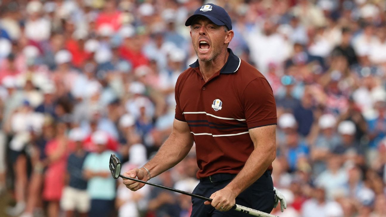 McIlroy and Laurie are taking the brunt of the heckling with the Lowdy Rider Cup