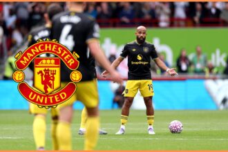 Bryan Mbeumo reacts during Manchester United