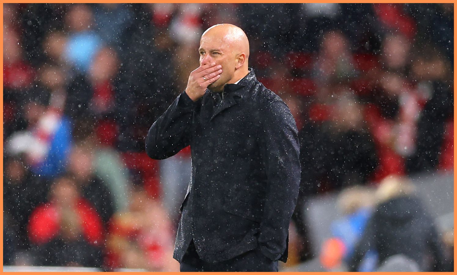 Liverpool manager Arne Slot reacts after the defeat against Crystal Palace