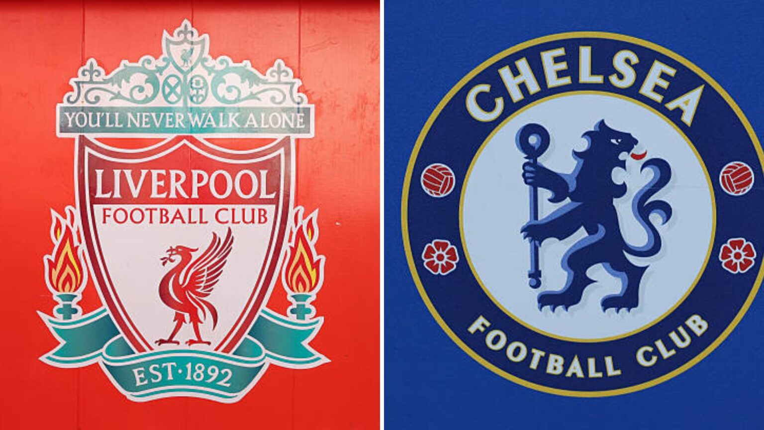 Liverpool and Chelsea badges