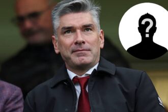 Liverpool sporting director Richard Hughes with overlay of mystery player