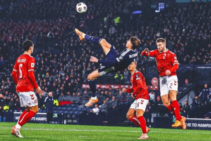 Scott McTominay scores goal with bicycle kick for Scotland in crucial World Cup qualifier