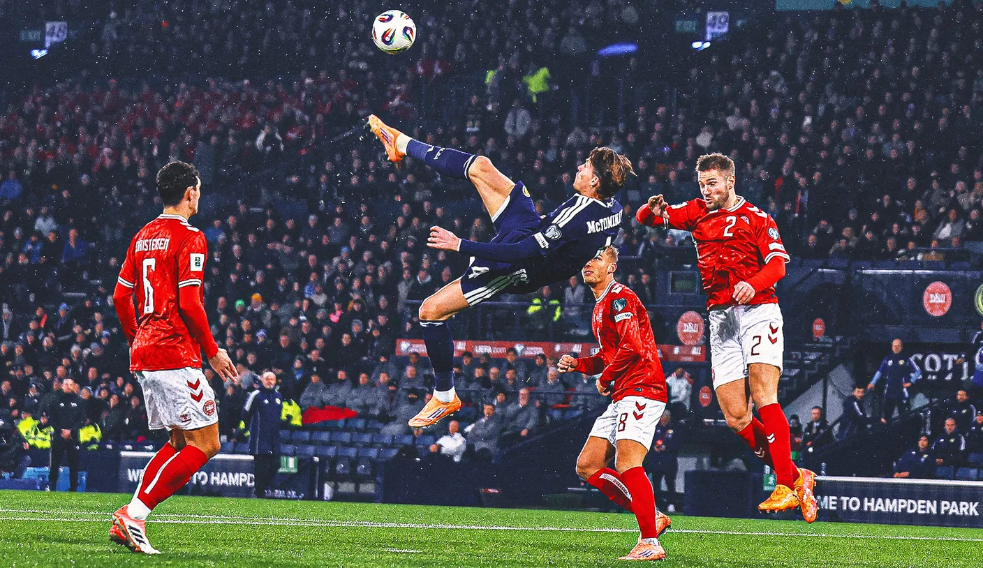 Scott McTominay scores goal with bicycle kick for Scotland in crucial World Cup qualifier