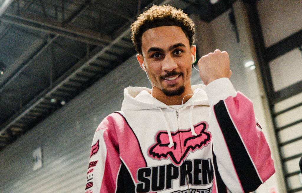 Ben Whittaker raising his fist