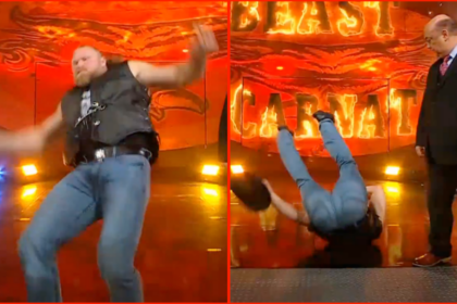 Brock Lesnar 'lost his aura' after comical gaffe during WWE ring walk with Logan Paul before Survivor Series