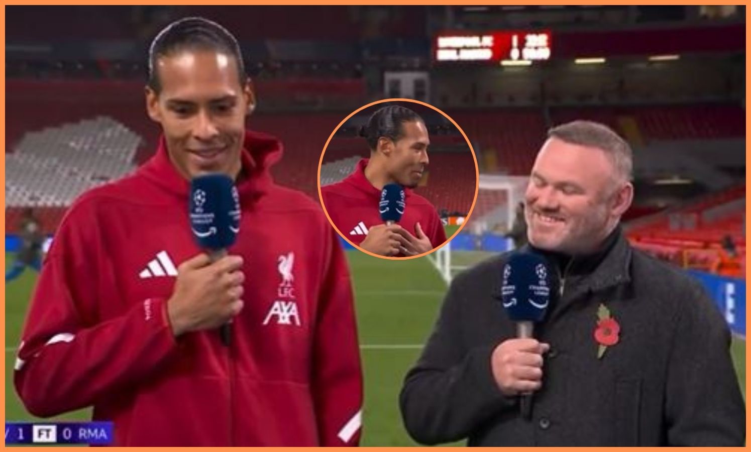 Virgil van Dijk and Wayne Rooney
