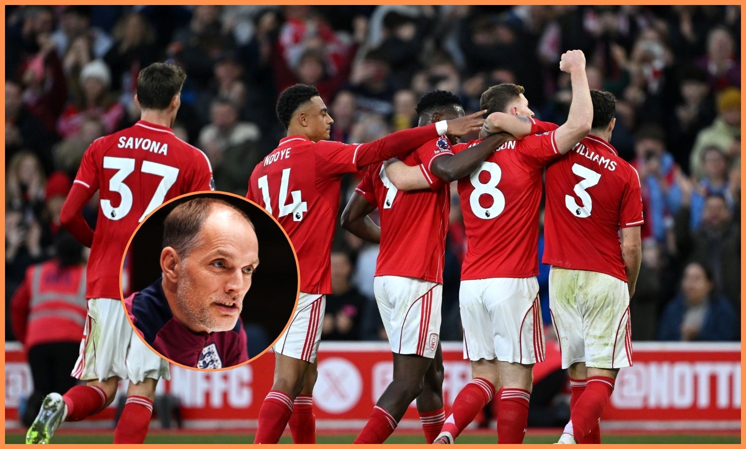 Elliot Anderson and Thomas Tuchel