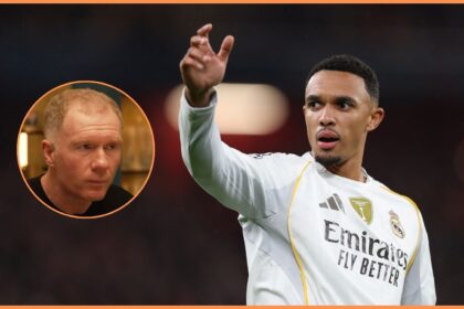 Trent Alexander-Arnold and Paul Scholes