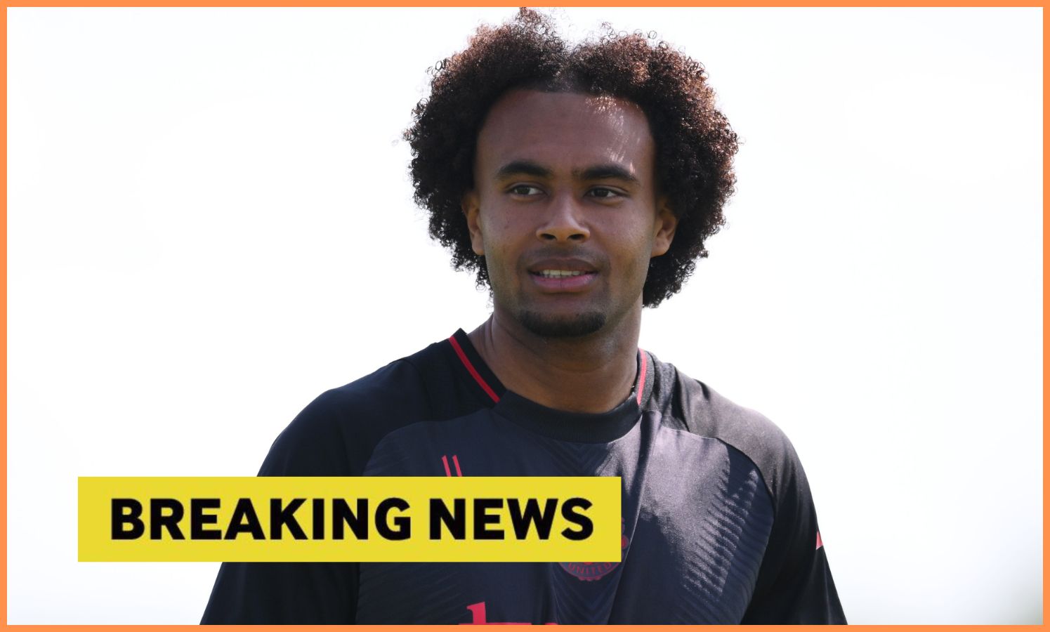 Joshua Zirkzee in Manchester United training