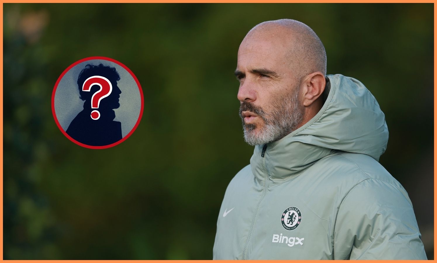 Chelsea manager Enzo Maresca looks on during a training session