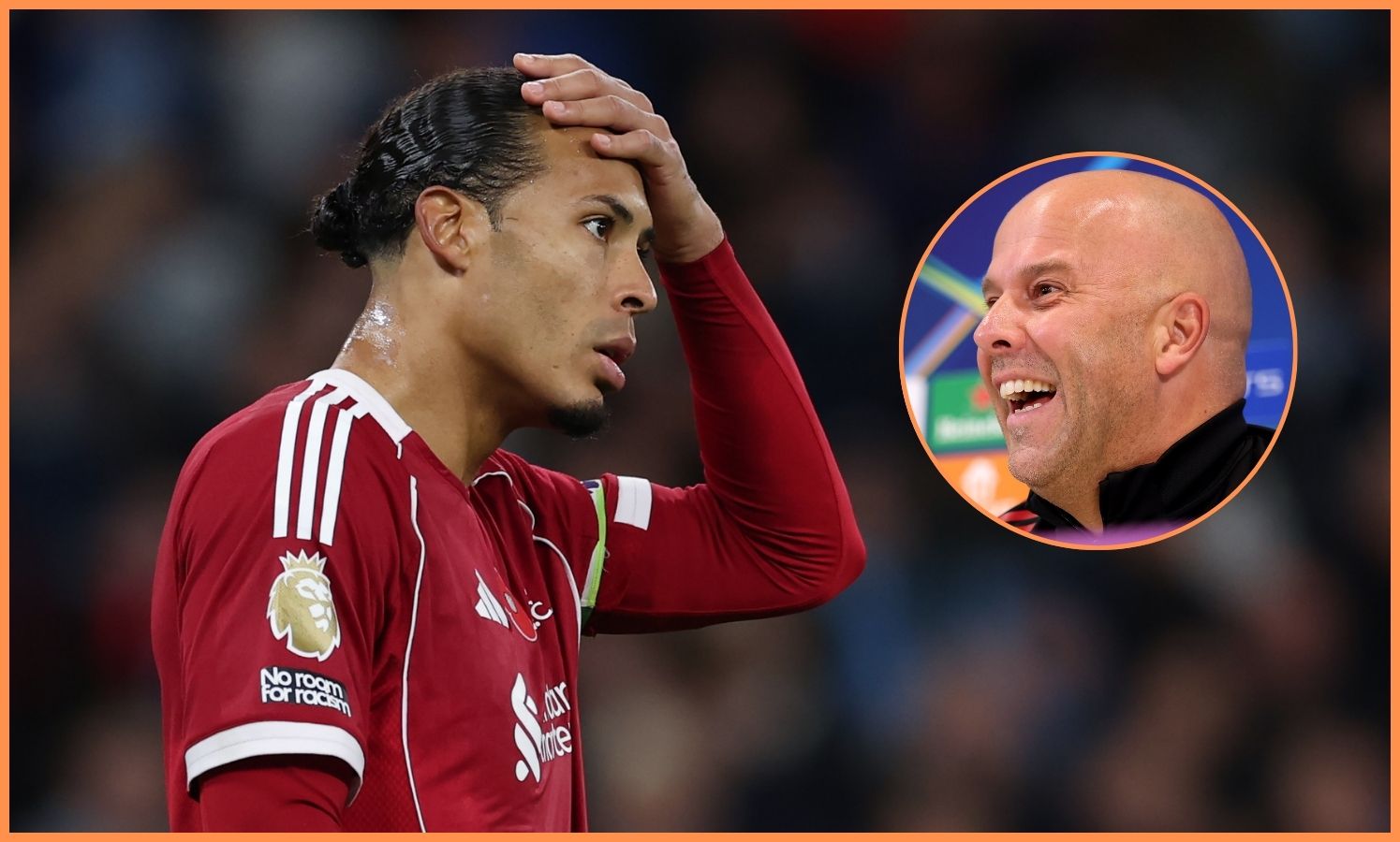 Virgil van Dijk and Arne Slot