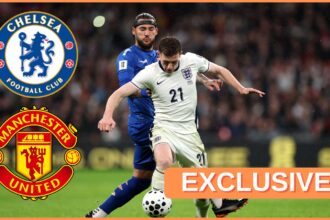 Elliot Anderson in action for England