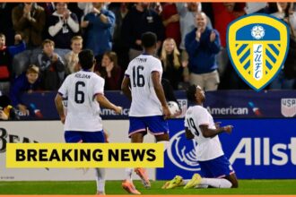 Haji Wright celebrates a goal for the United States Men