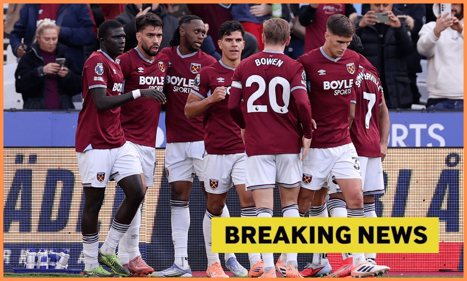 West Ham fans are in love as they were spotted celebrating in the dressing room yesterday