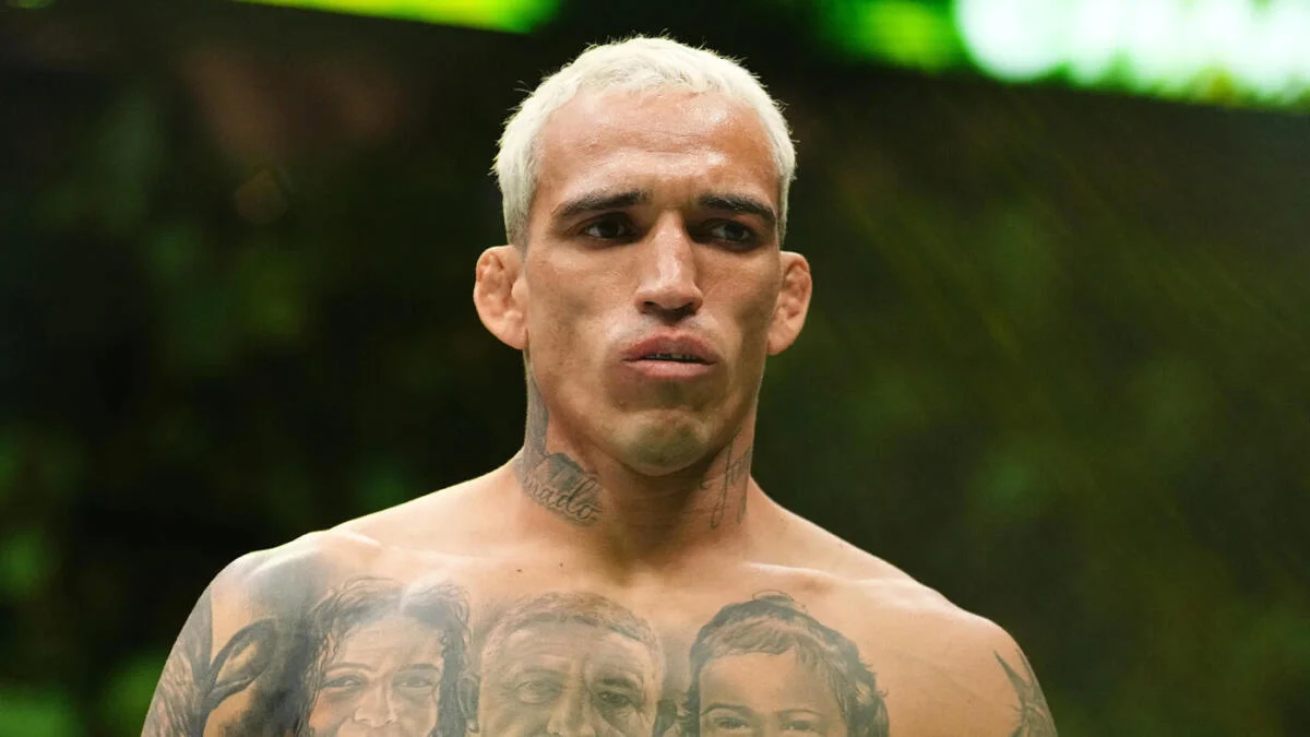 Charles Oliveira calls Max Holloway for BMF title fight after UFC fight night in Rio