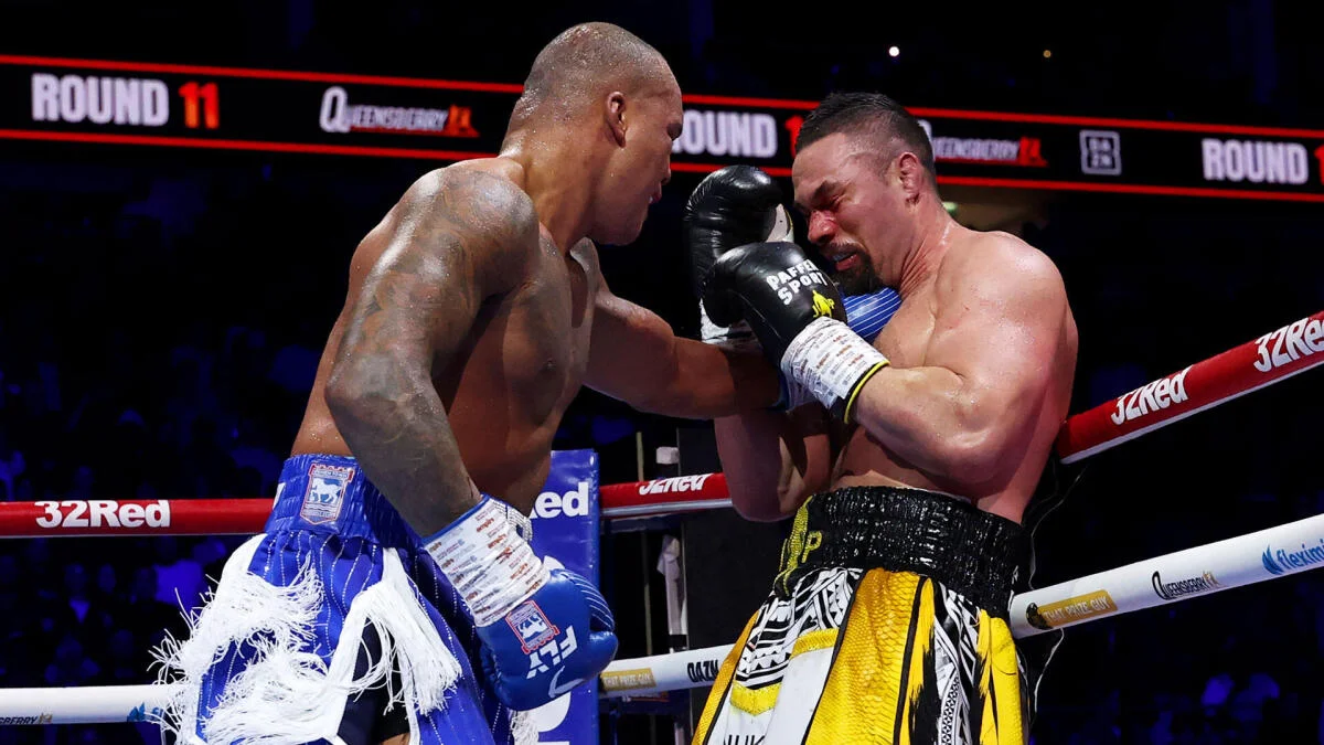 Fabio Wardley wins interim double heavyweight title with controversial late TKO of Joseph Parker