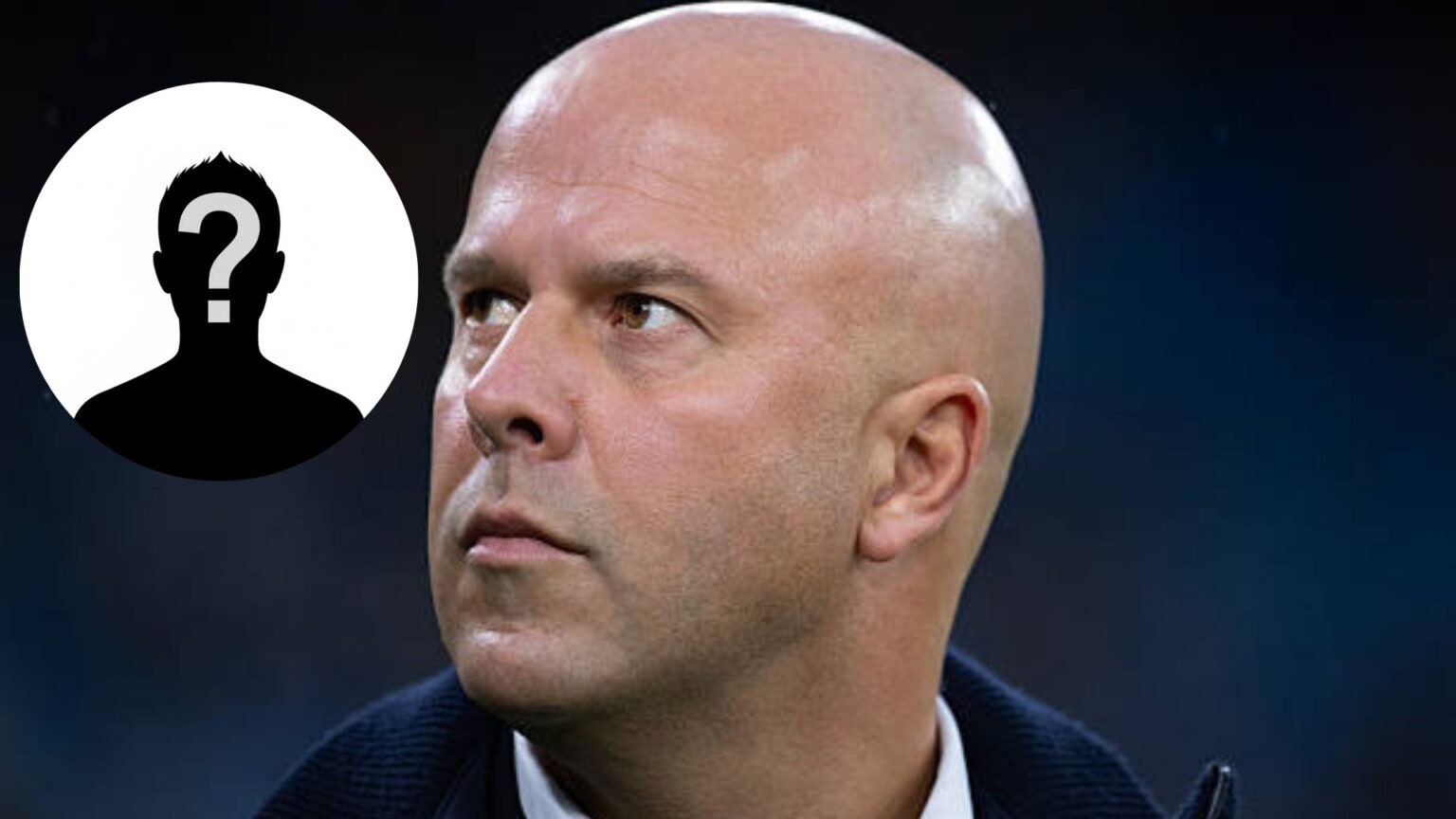 Arne Slot with overlay of mystery player