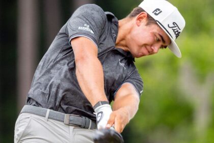 Garrick Higo equals course record and leads Worldwide Technology by one