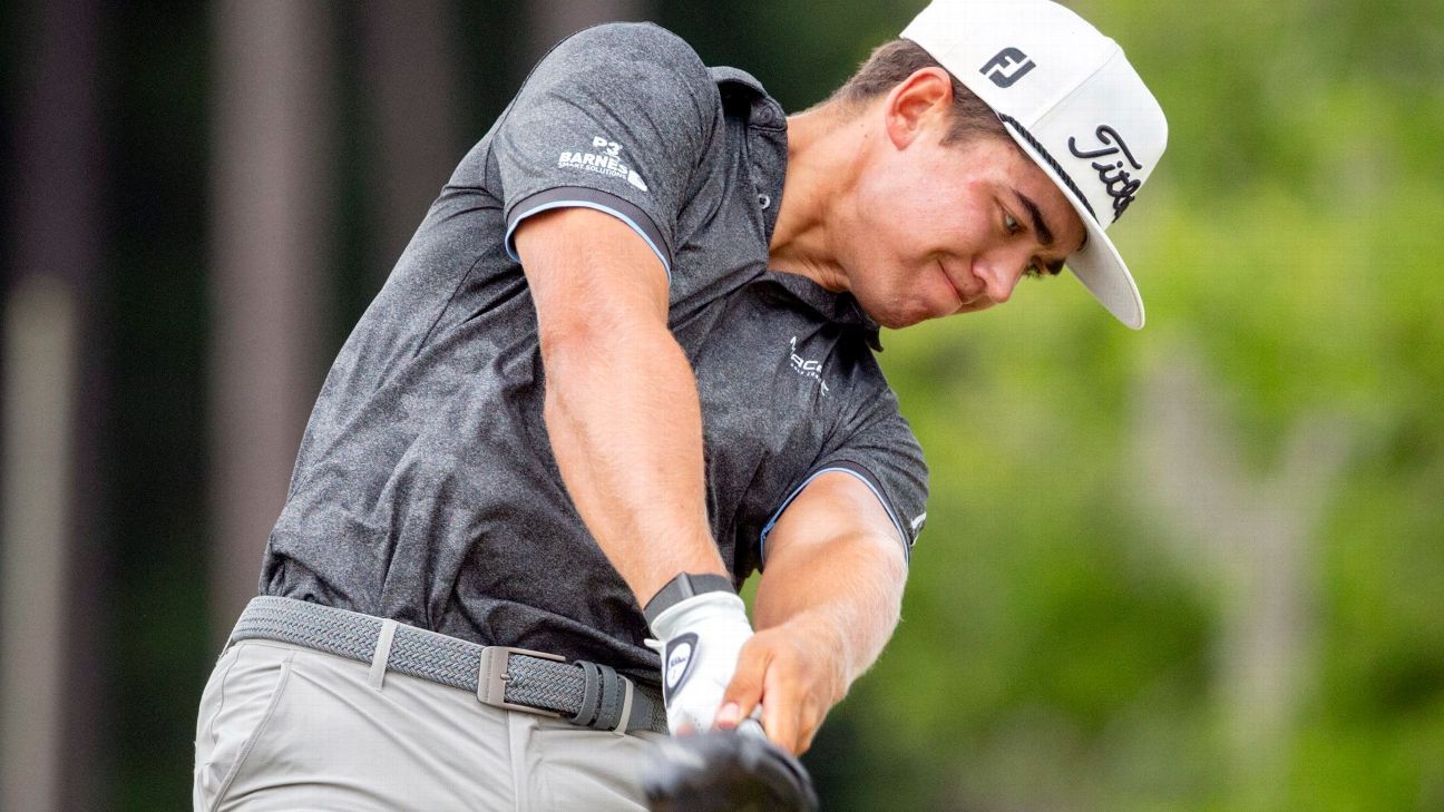 Garrick Higo equals course record and leads Worldwide Technology by one