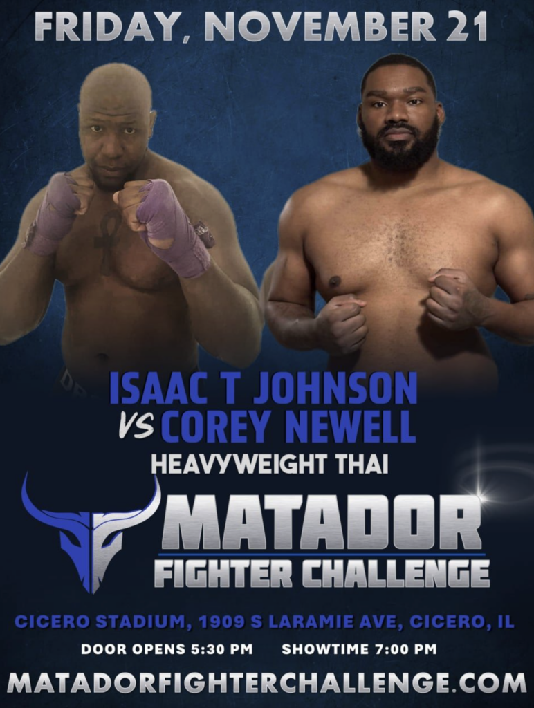 Isaac Johnson vs. Corey Newell match poster