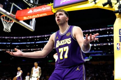 Lakers' Luka Doncic calls ``slippery'' NBA Cup courts ``dangerous''