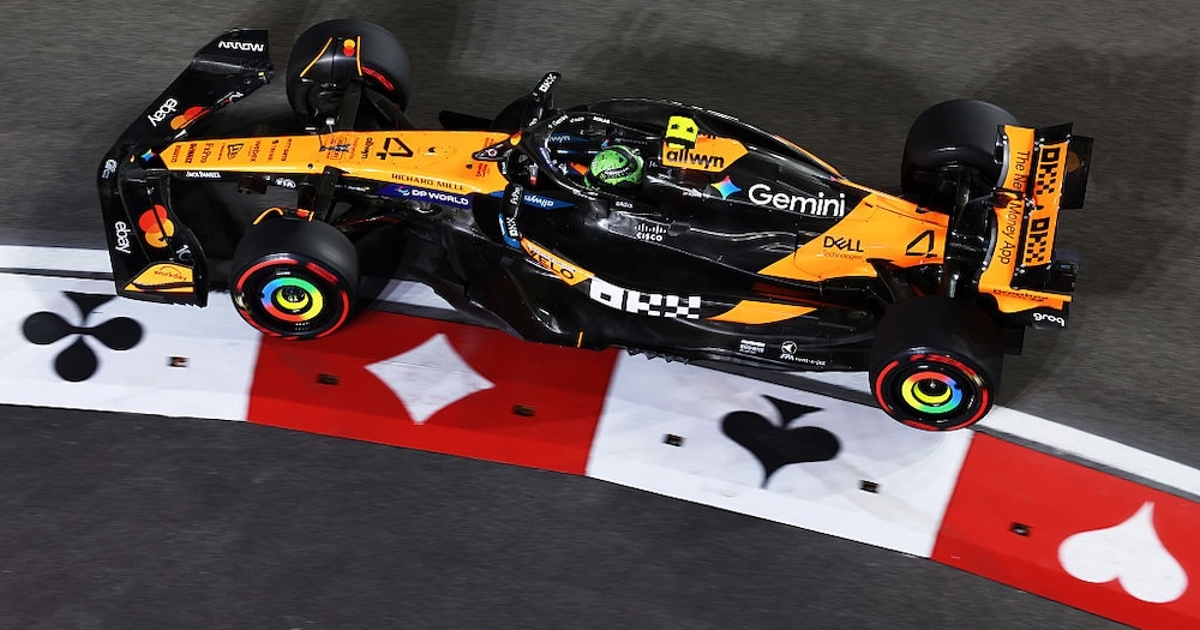 Norris rises to the top in second Las Vegas GP practice after red flag changes