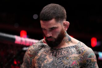 Sean Brady in the Octagon at UFC 322