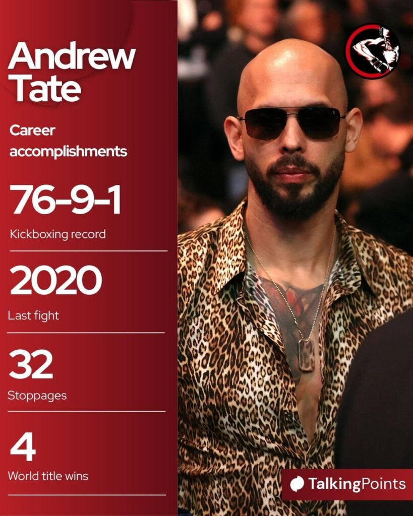 Andrew Tate's career achievements