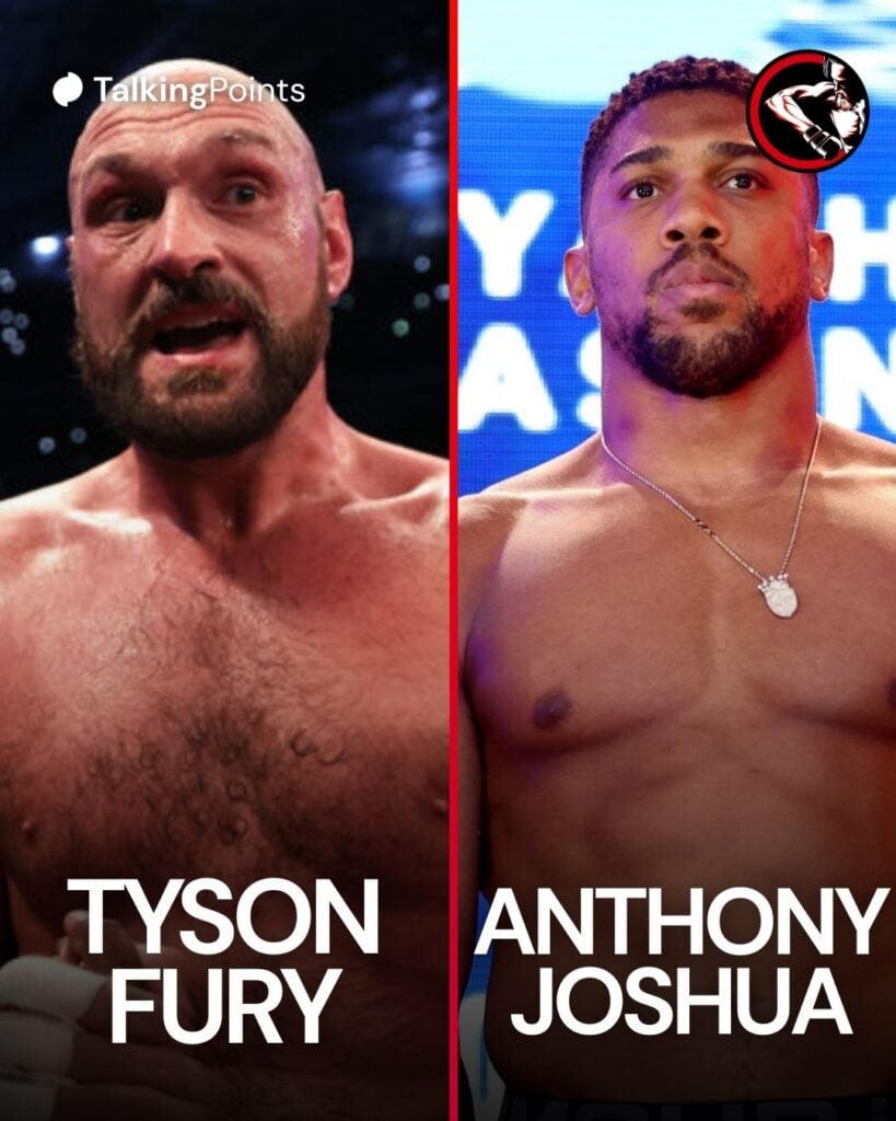 Split image of Tyson Fury after defeating Dillian Whyte and Anthony Joshua and weighing in for his fight with Daniel Dubois