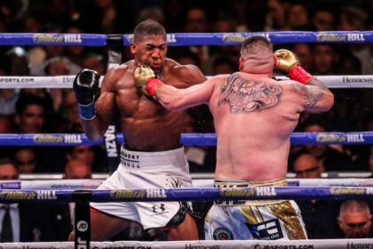 Anthony Joshua and Andy Ruiz Jr. trade punches