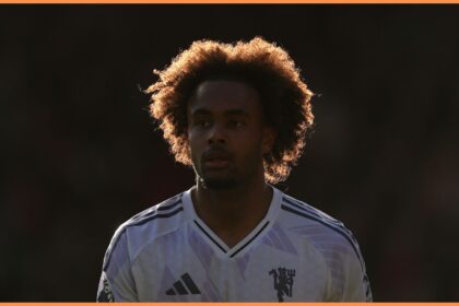 Joshua Zirkzee in action for Man United against Crystal Palace